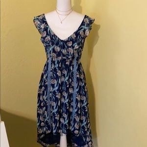 👀 NWOT Foxie dox High-low Blue Dress
